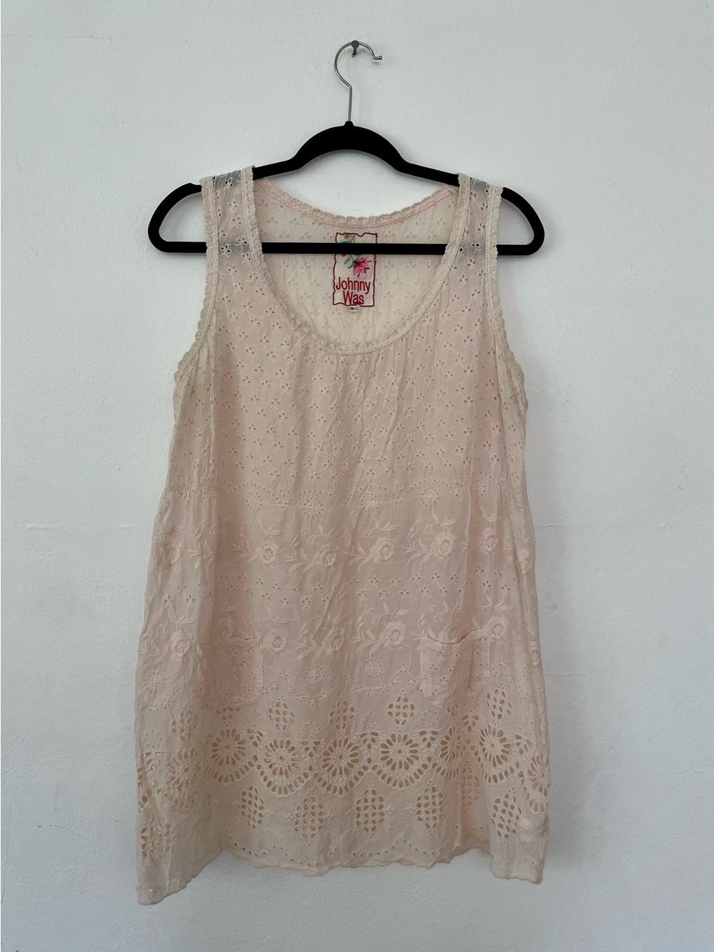 Johnny Was Blush Eyelet Tunic